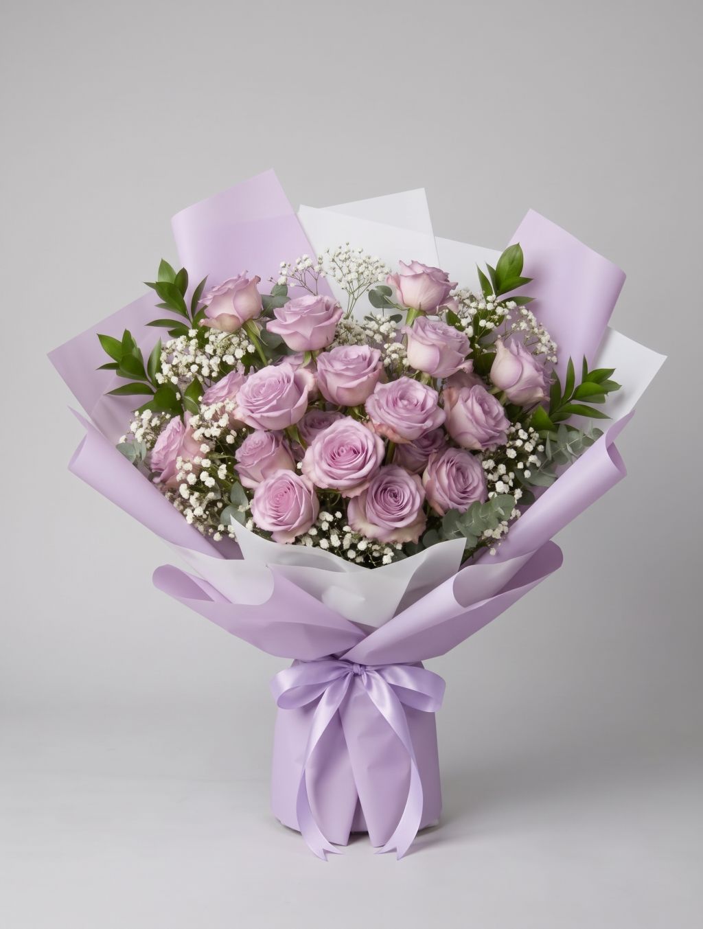 Fresh Blooms Flowers-18 Lavender Roses Bouquet