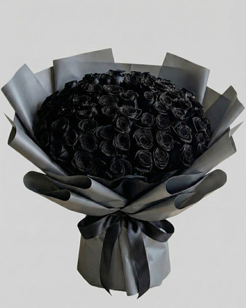 Fresh Blooms Flowers-50 Orange Roses Deluxe Bouquet