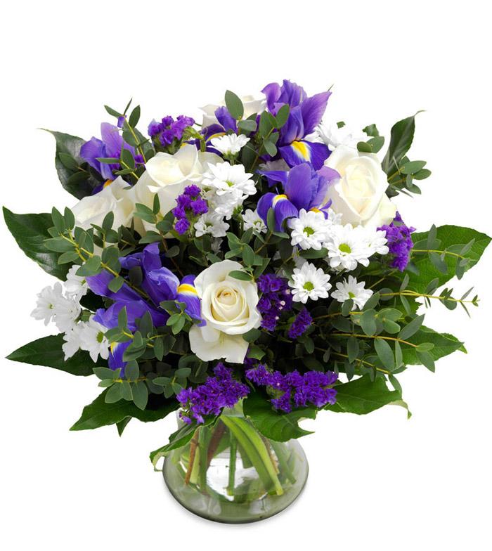 Fresh Blooms Flowers-Blue Cloud Bouquet