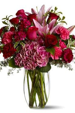 Fresh Blooms Flowers-Burgundy Blush