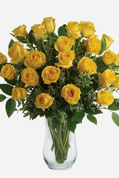 Fresh Blooms Flowers-Classic 24 Yellow Roses