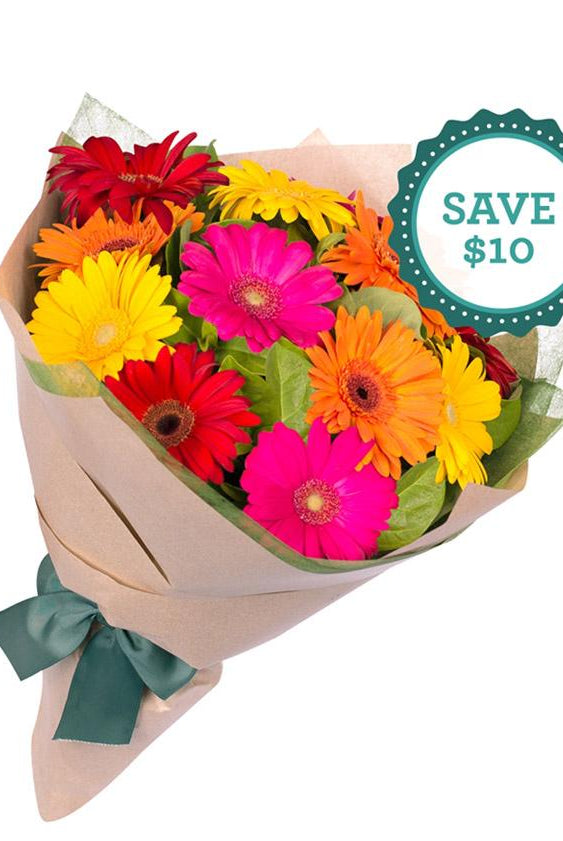 Fresh Blooms Flowers-Colorful Gerbera Bouquet