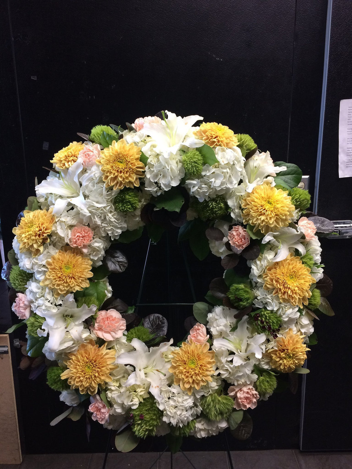Fresh Blooms Flowers-Designer Choice Funeral Wreath