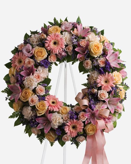 Fresh Blooms Flowers-Graceful Wreath
