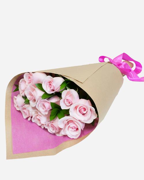 Fresh Blooms Flowers-Light Pink Roses Special