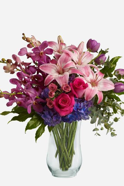 Fresh Blooms Flowers-Purple Perfection