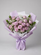 Fresh Blooms Flowers-18 Lavender Roses Bouquet