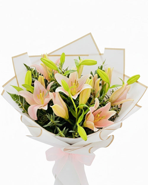 asiatic lily bouquet Pink Lily Bouquet