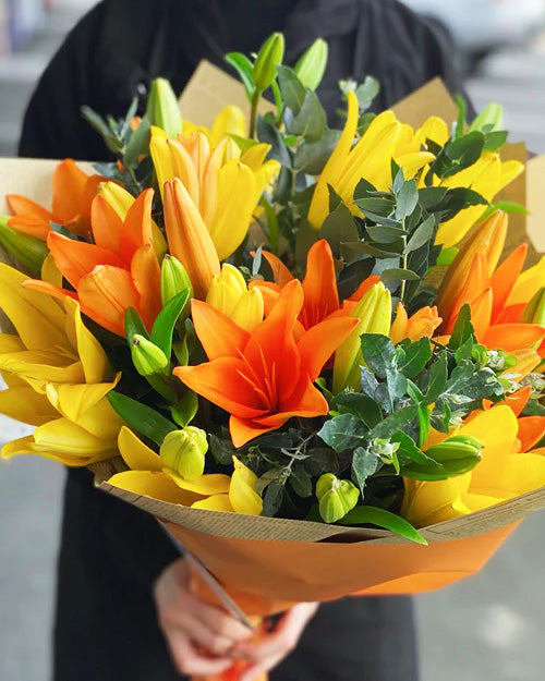 yellow tiger lily bouquet Tiger Lilies Bouquet