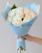 Fresh Blooms Flowers-Premium Dozen Roses Special - White
