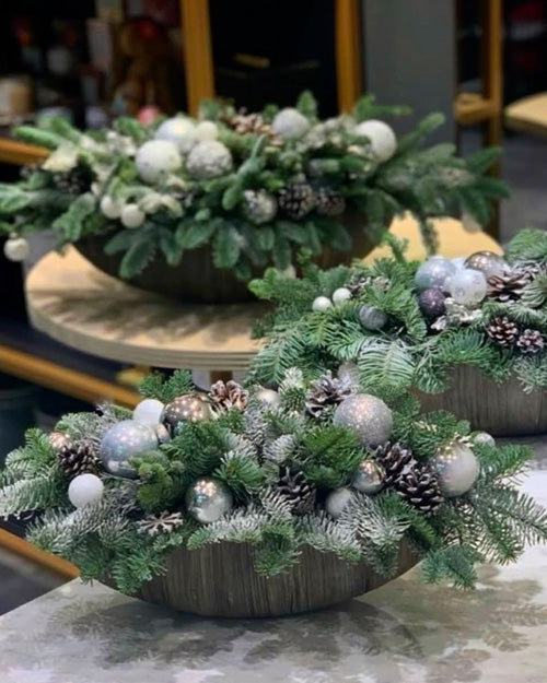 Fresh Blooms Flowers-Designer's Choice Holiday Long-Lasting Centerpiece