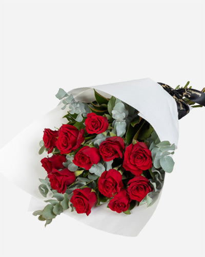 Premium Red Roses Bouquet - Fresh Blooms Flowers Delivery Langley