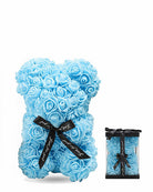 Fresh Blooms Flowers-Luxe Rose Bear - Blue