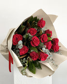Fresh Blooms Flowers-Premium Red Roses Bouquet