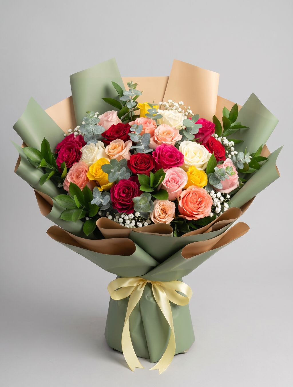 Fresh Blooms Flowers-Seasonal Mix Roses Bouquet