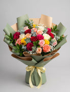 Fresh Blooms Flowers-Seasonal Mix Roses Bouquet
