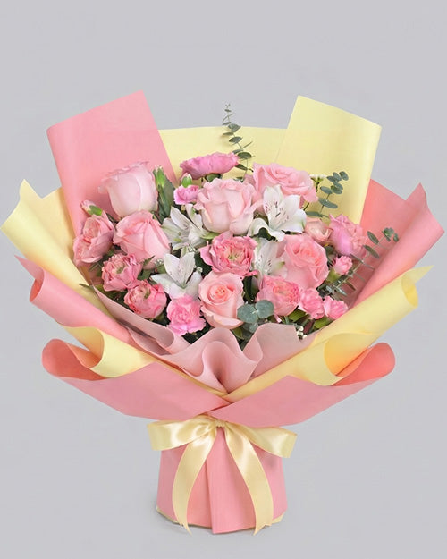 Fresh Blooms Flowers-Sweet Pinks Bouquet