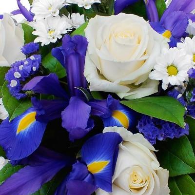 Fresh Blooms Flowers-Blue Cloud Bouquet