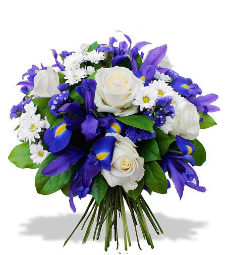 Fresh Blooms Flowers-Blue Cloud Bouquet