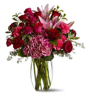 Fresh Blooms Flowers-Burgundy Blush