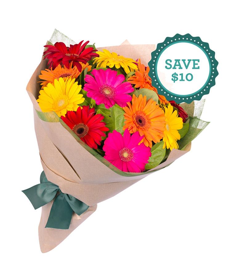 Fresh Blooms Flowers-Colorful Gerbera Bouquet