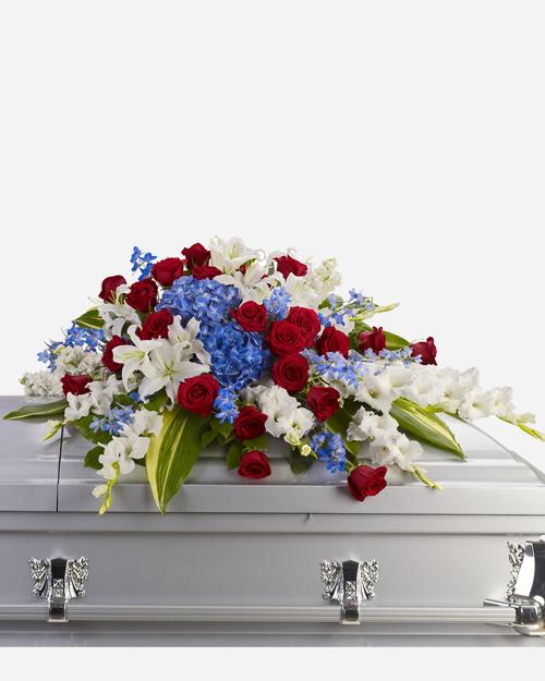 Fresh Blooms Flowers-Distinguished Service Casket Spray