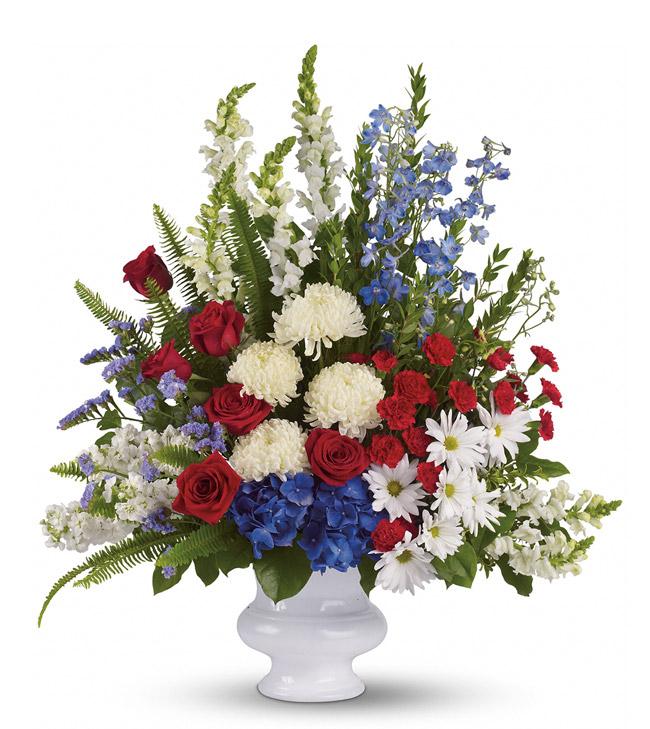 Fresh Blooms Flowers-Patriotic Distinction