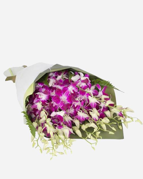 Fresh Blooms Flowers-Pink Dendrobium Orchids Bouquet