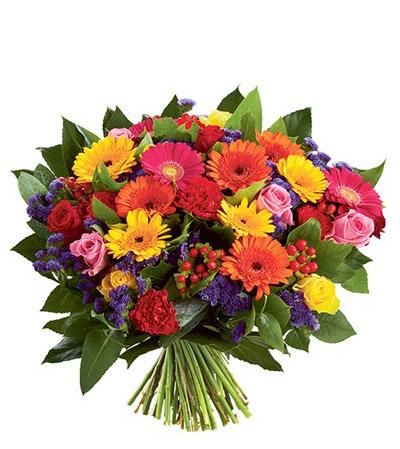 Fresh Blooms Flowers-Rainbow Bouquet