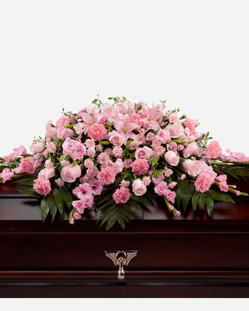 Fresh Blooms Flowers-Sweetly Rest Casket Spray