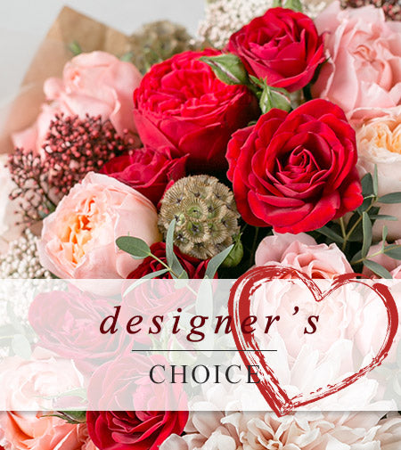 Fresh Blooms Flowers-Designer Choice Valentine Arrangement